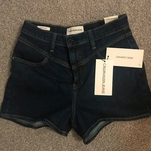 NWT Calvin Klein denim high rise short